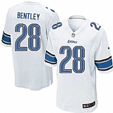 Nike Men & Women & Youth Lions #28 Bentley White Team Color Game Jersey,baseball caps,new era cap wholesale,wholesale hats